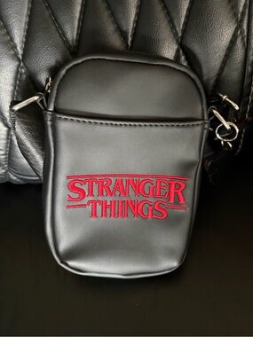 Stranger Things x Primark Crossbody Bag Black NWT Demobat Charm